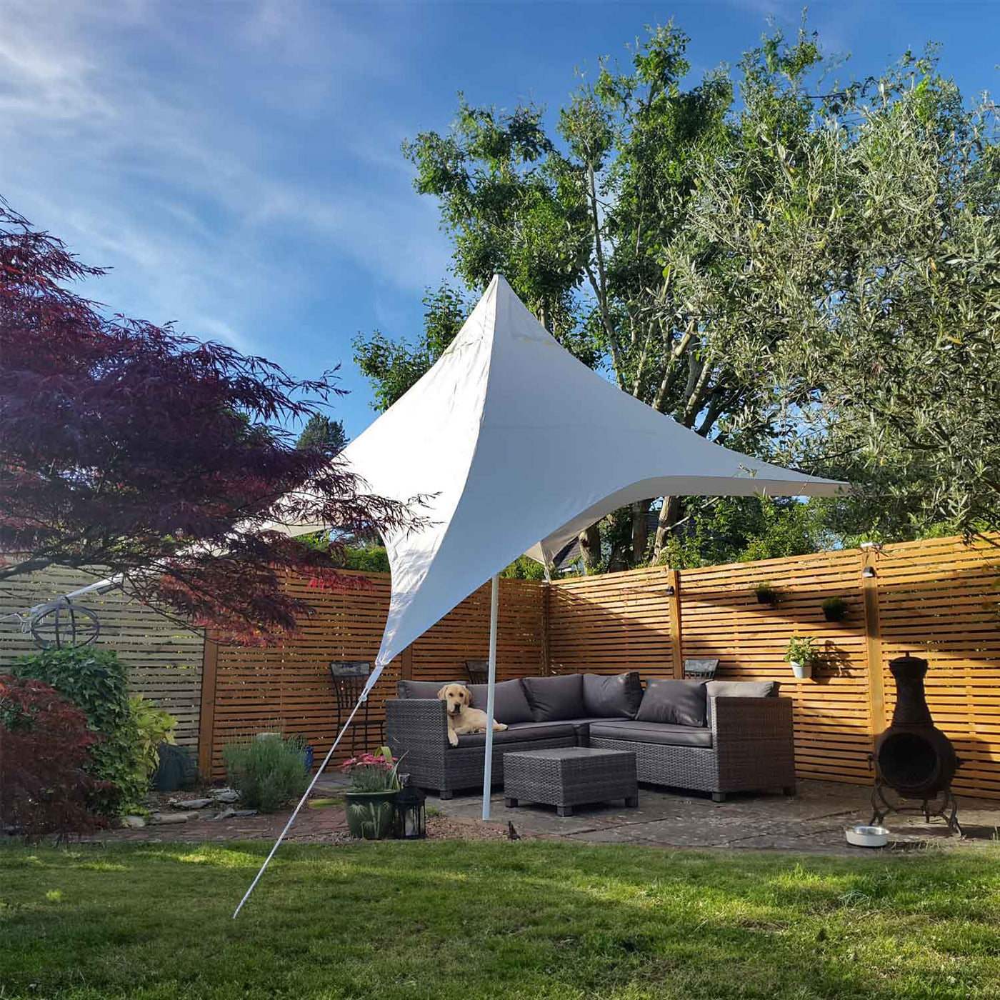 Pyramid Sail Shade Tent 4.5m x 4.5m x 3.5m Portable Kit Zephyr Sail Shades