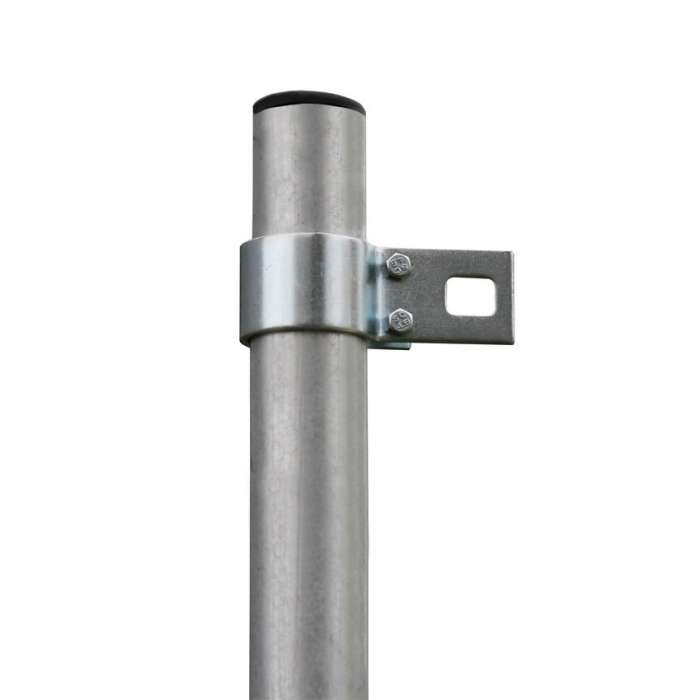 4m (13ft 1") Galvanised Pole Kit with Bracket Clamp Eyelet for Sail Shades